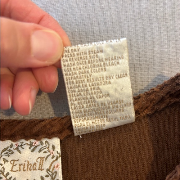 Vintage Erika Brown Corduroy Jumper Dress Pinafore Plus Size 2X - Picture 9 of 11